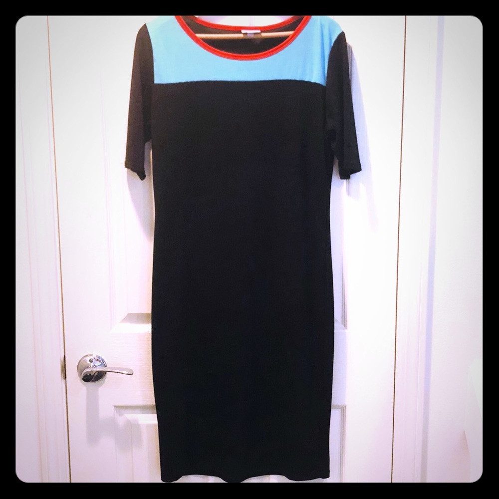 LuLaRoe colorblock Julia Dress.